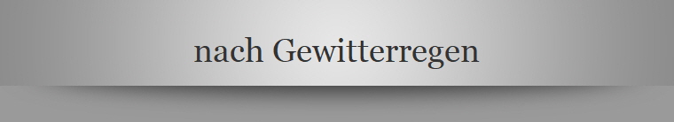 nach Gewitterregen